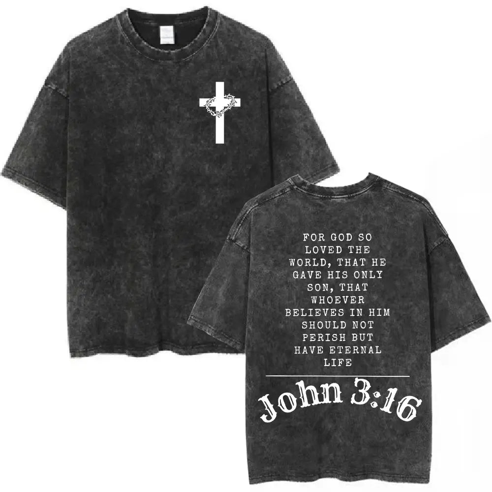 JOHN 3:16 Washed T-Shirt