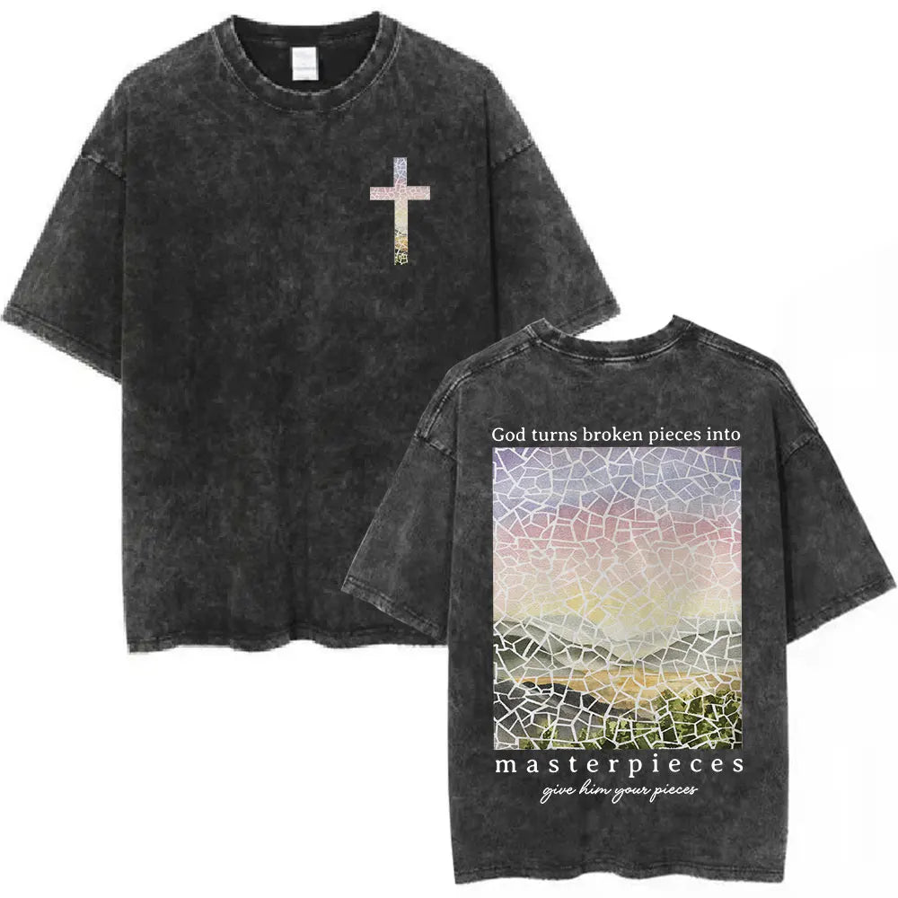 Broken Pieces Into Masterpieces Washed T-Shirt