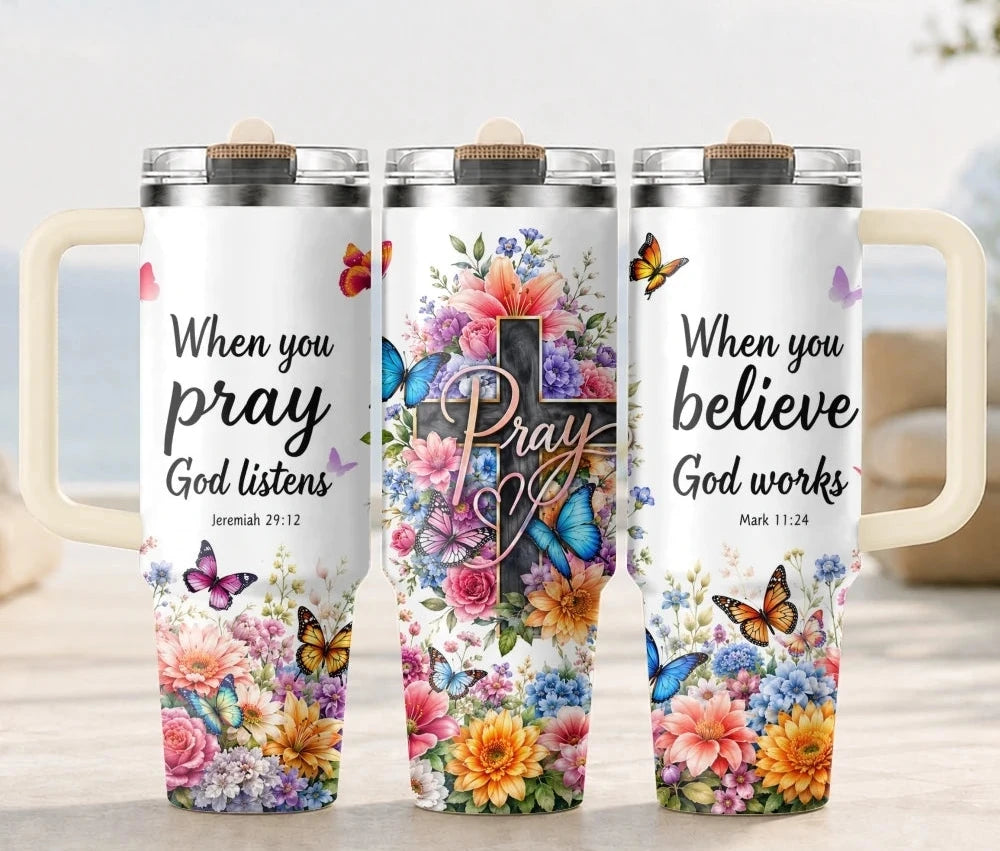 Floral Butterfly Insulated Tumbler Collection