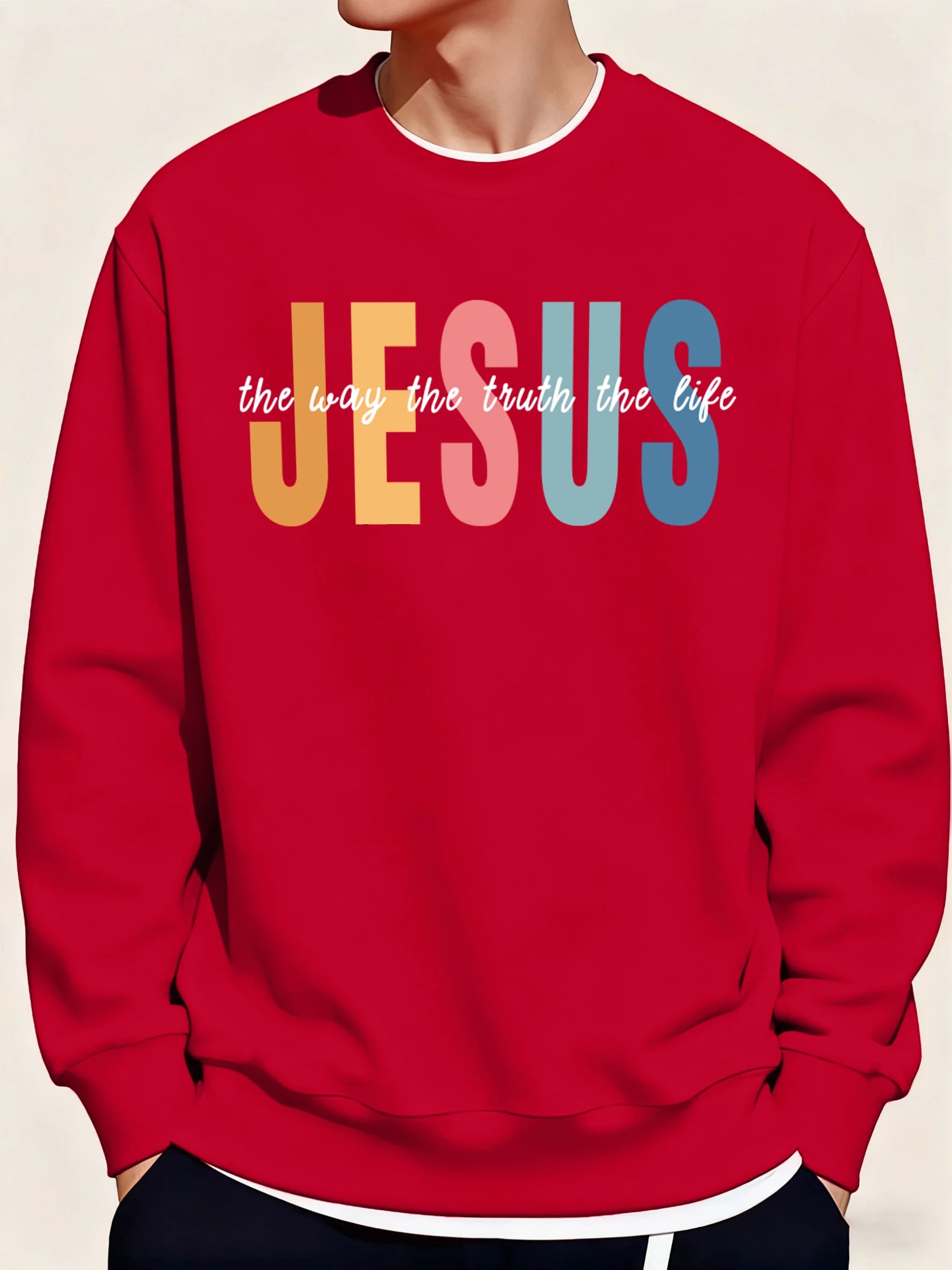 Jesus Color Letter Pullover Collection