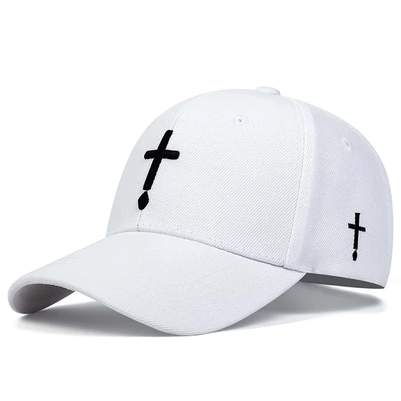 Cross & Teardrop Embroidered Cap