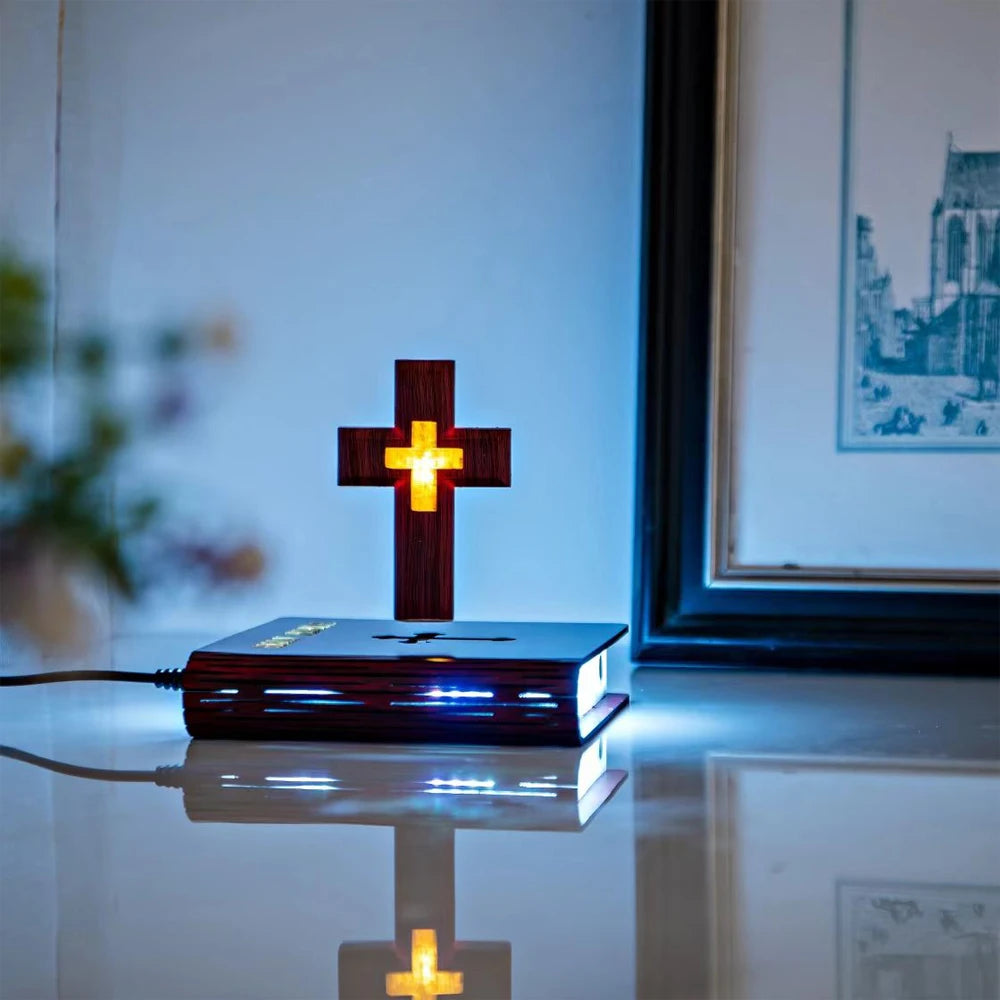 Anti-Gravity Levitating Cross LED Lamp