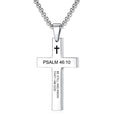 Bible Verse Cross Pendant Necklace