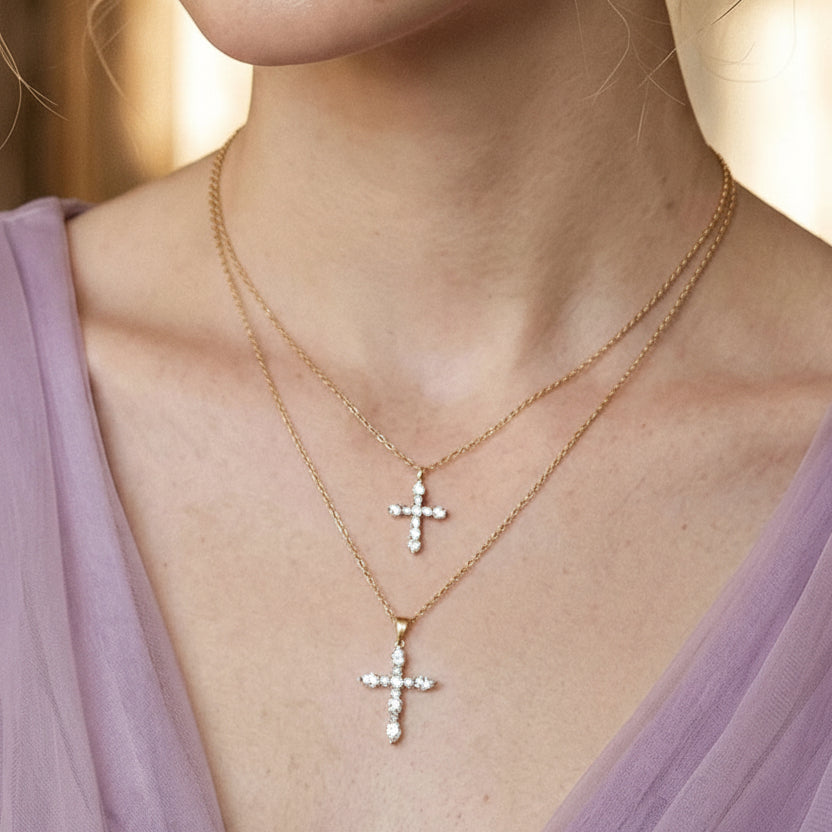Diamond Cross Pendant Necklace
