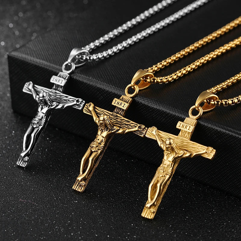 Jesus Crucifix Cross Necklace