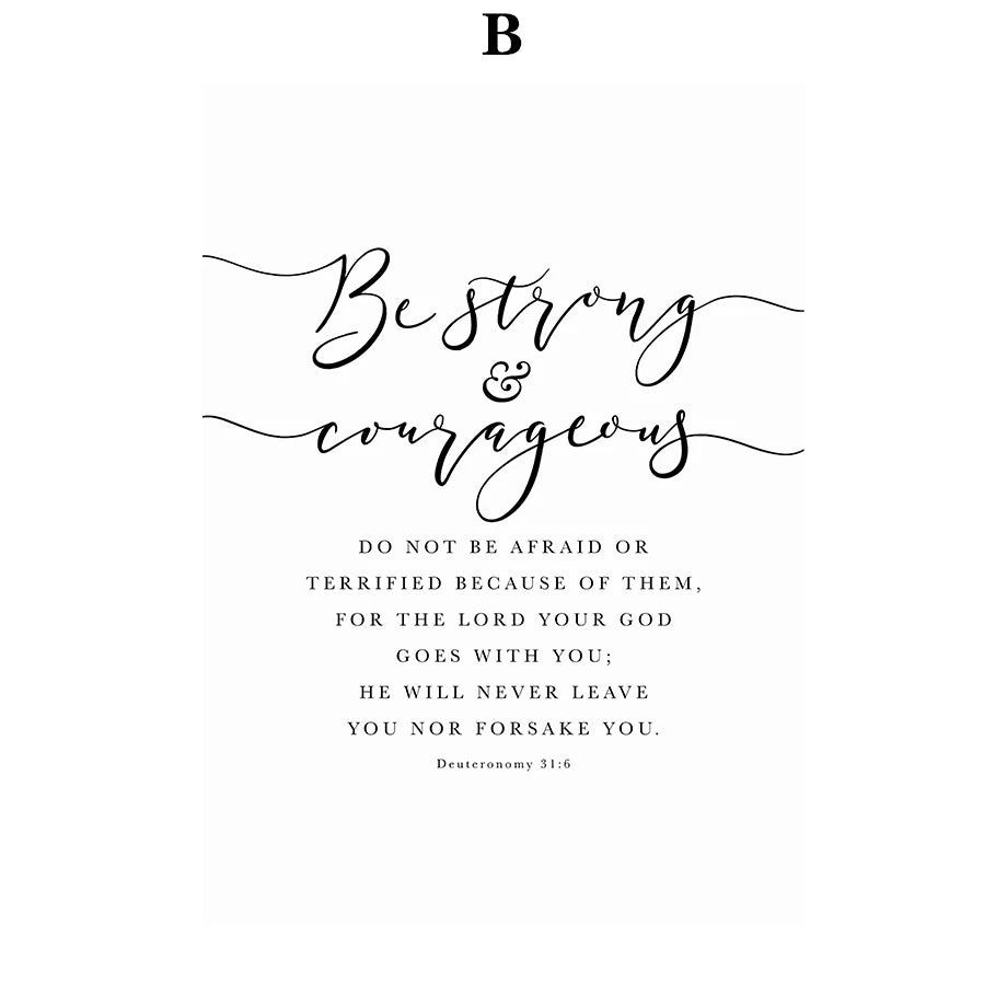 Inspirational Scripture Canvas Posters Collection