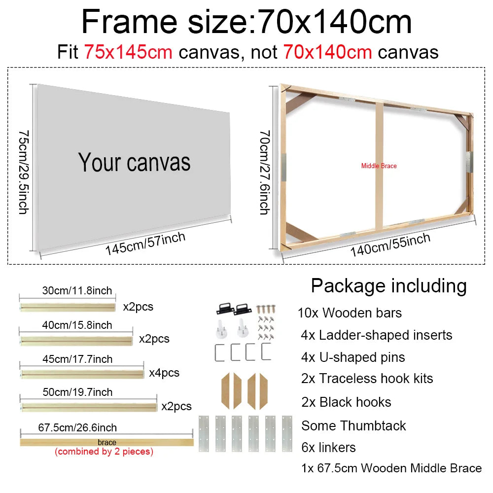 Wood Canvas Stretcher Frame Kit