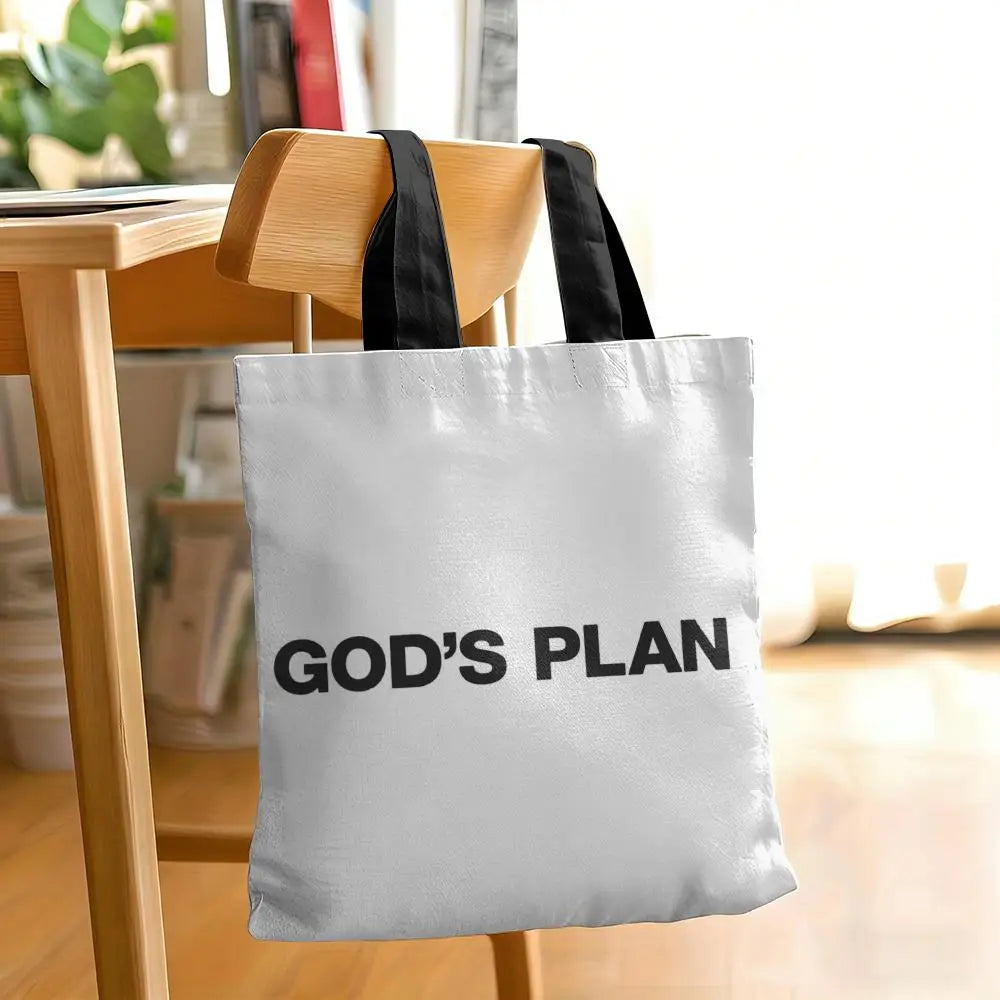 GOD'S PLAN Canvas Tote Bag Collection
