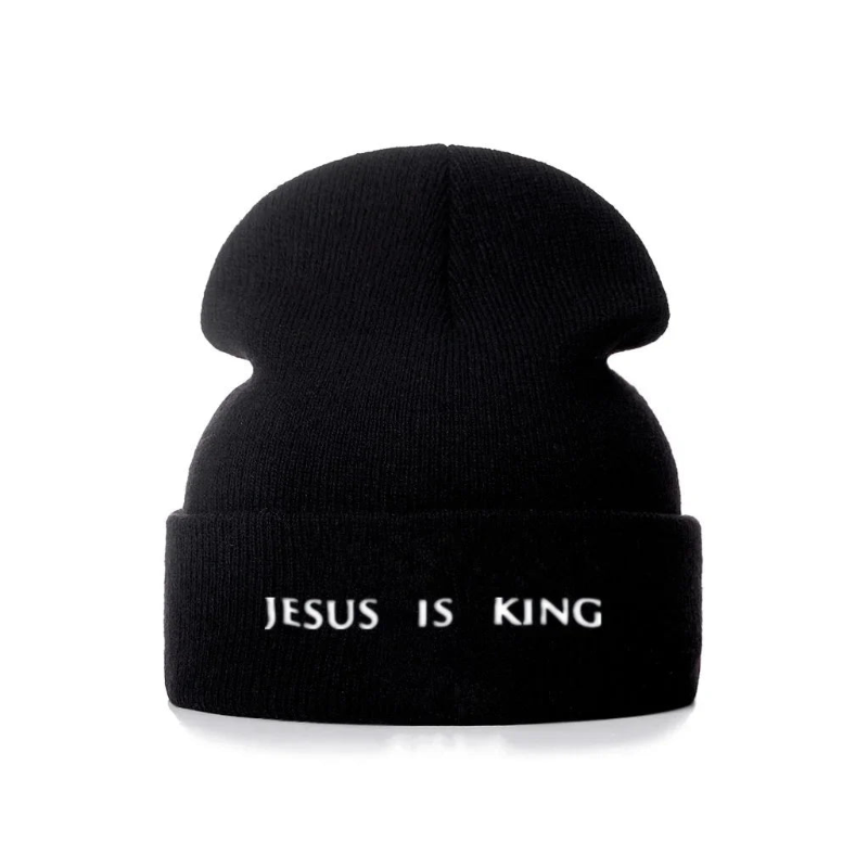 Jesus Is King Embroidered Beanie