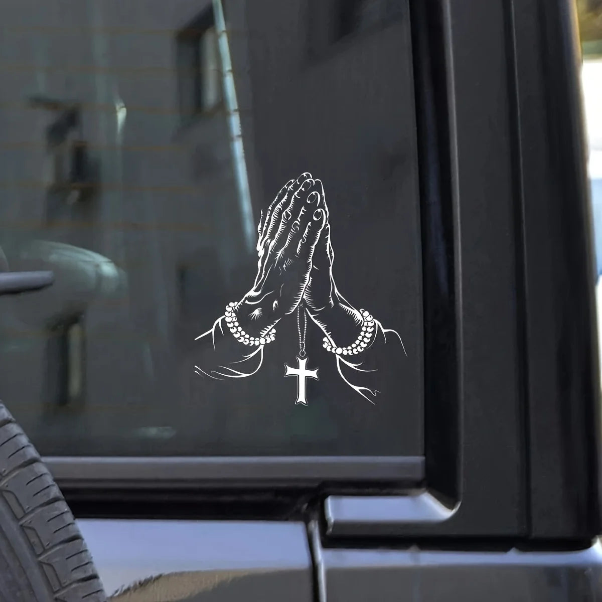 Praying Hands Christian Car Sticker