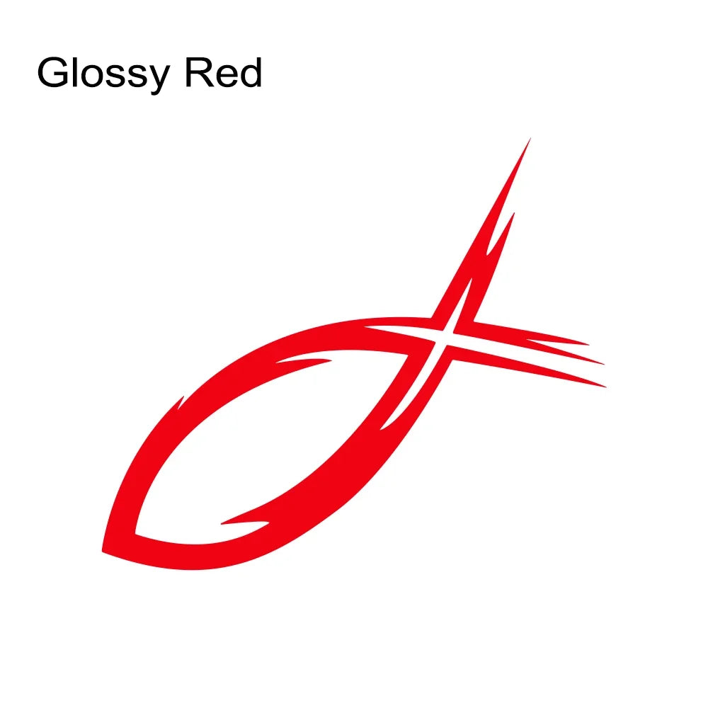 Tribal Ichthys Symbol Car Sticker