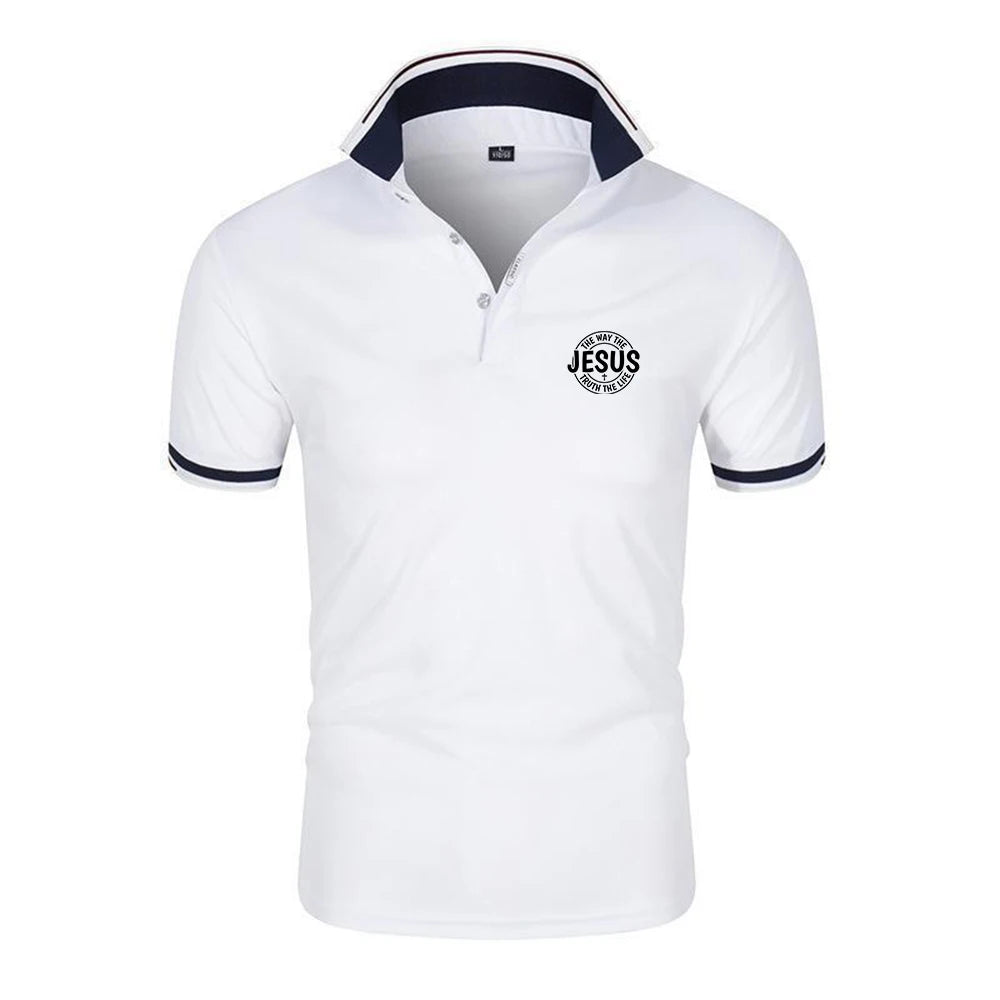 Jesus — The Way, The Truth, The Life Stripe Polo shirt