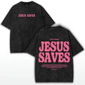 Pink John 3:16-17 Washed T-Shirt