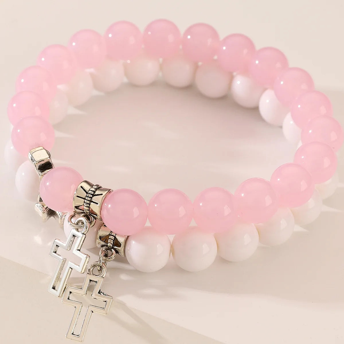 2-Piece Crystal Beaded Bracelets