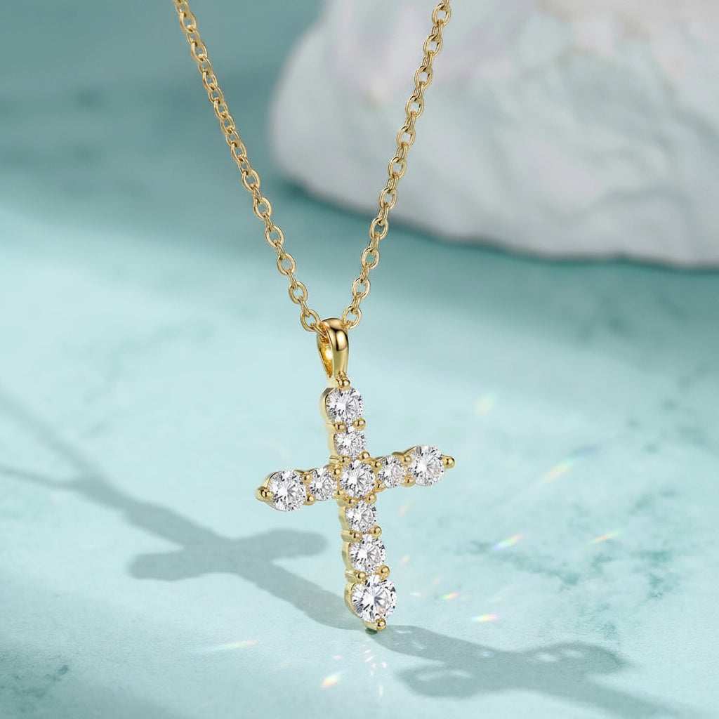 Diamond Cross Pendant Necklace