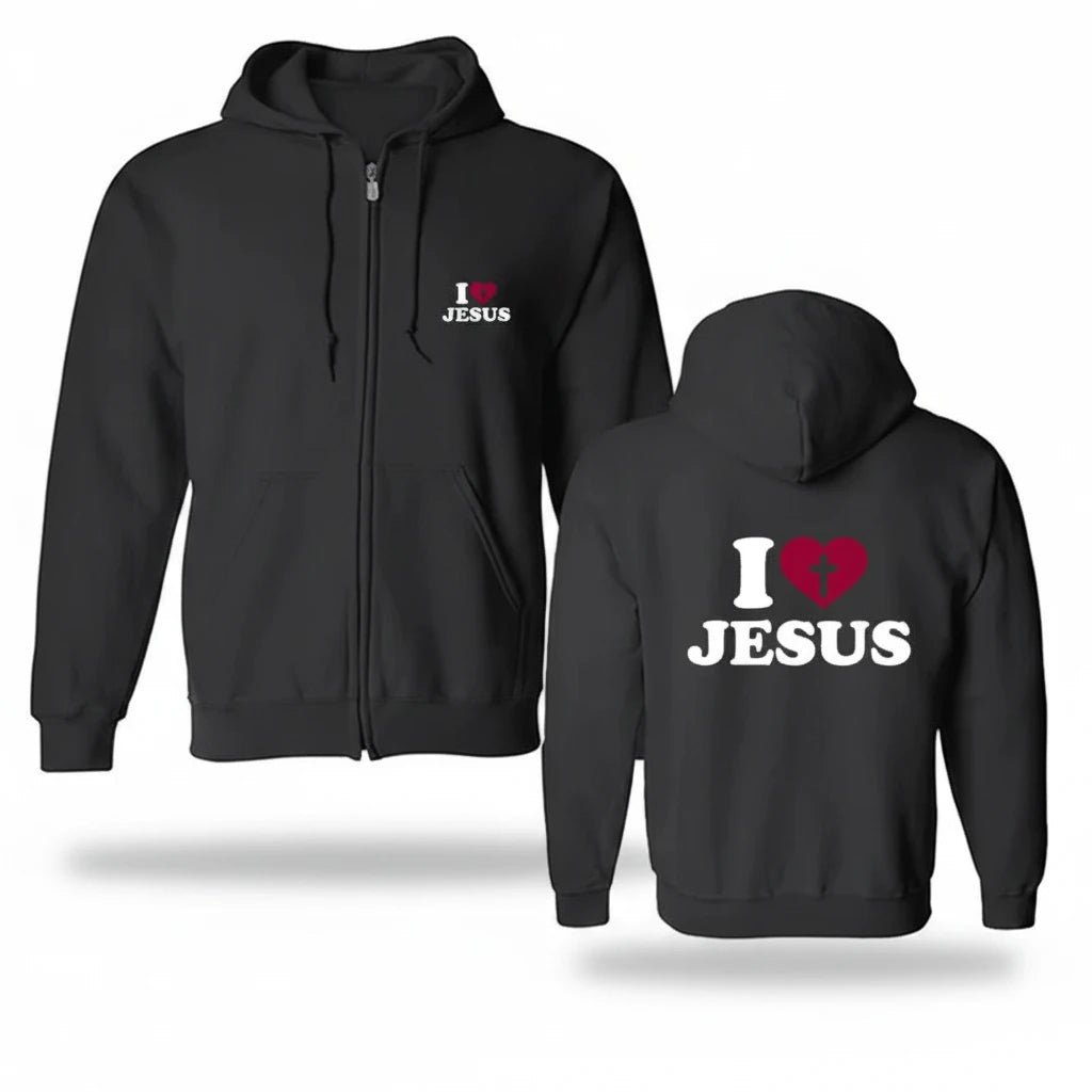 I Love Jesus Zip Hoodie