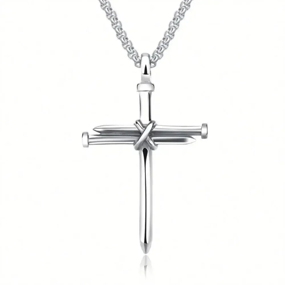 Three Nails Cross Necklace