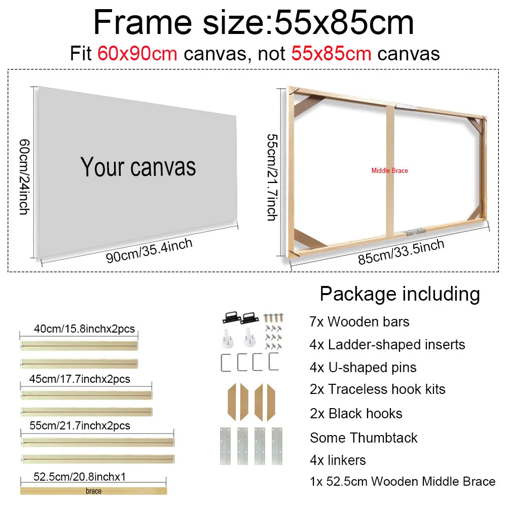 Wood Canvas Stretcher Frame Kit