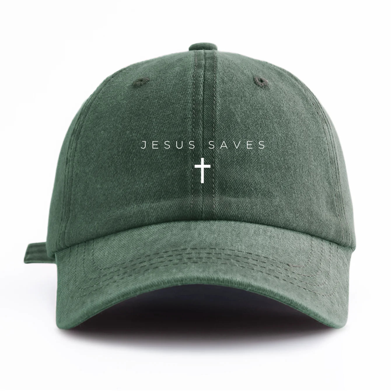Jesus Saves Minimalist Washed Cap