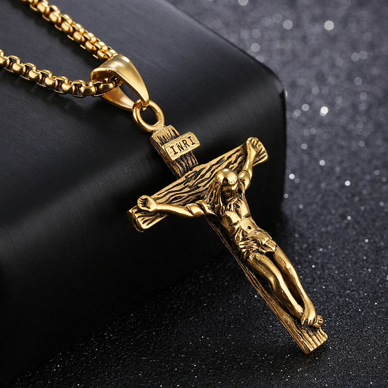 Jesus Crucifix Cross Necklace