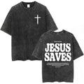 JESUS SAVES Washed T-Shirt