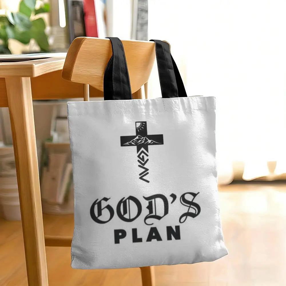 GOD'S PLAN Canvas Tote Bag Collection