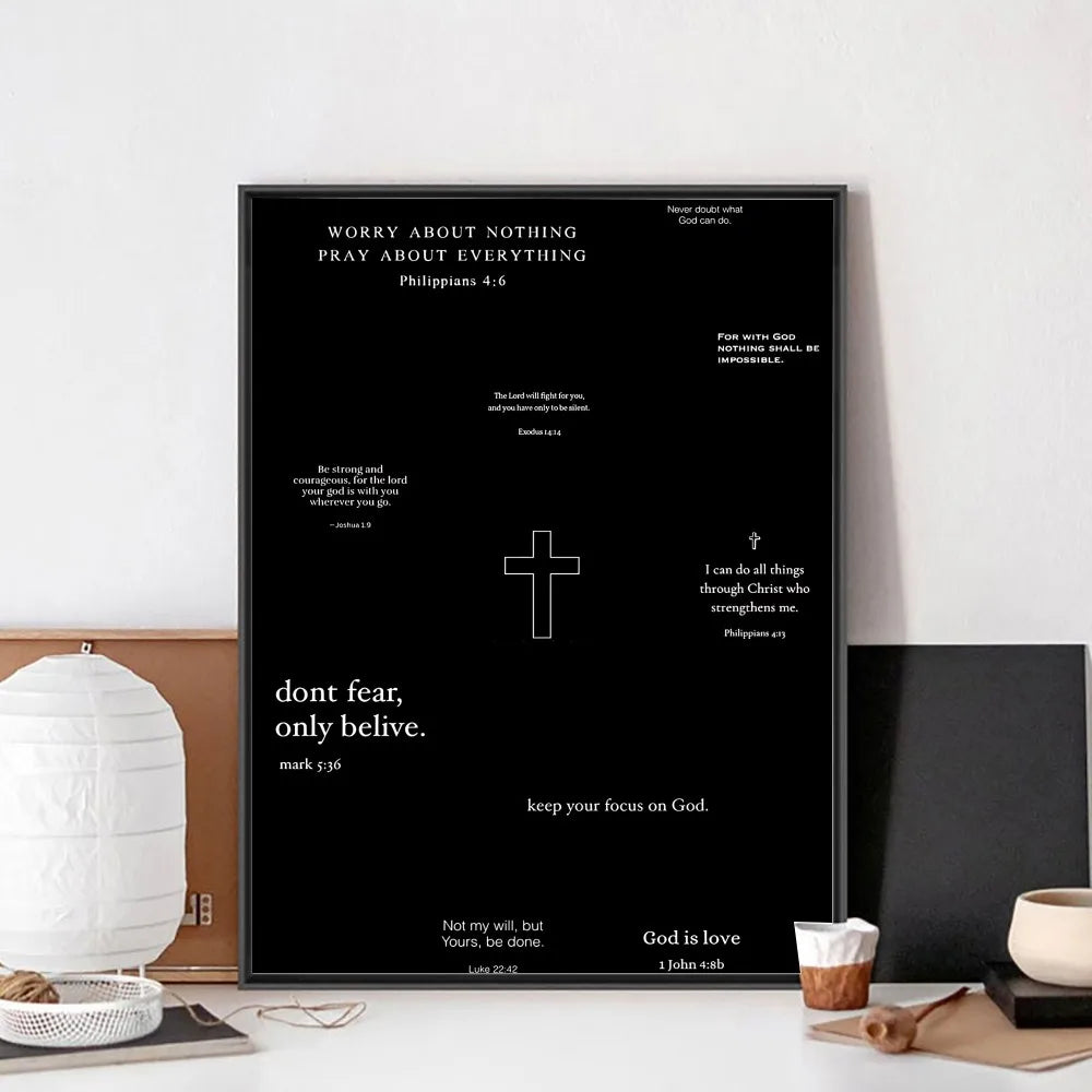 Christian Bedroom Canvas Poster Collection