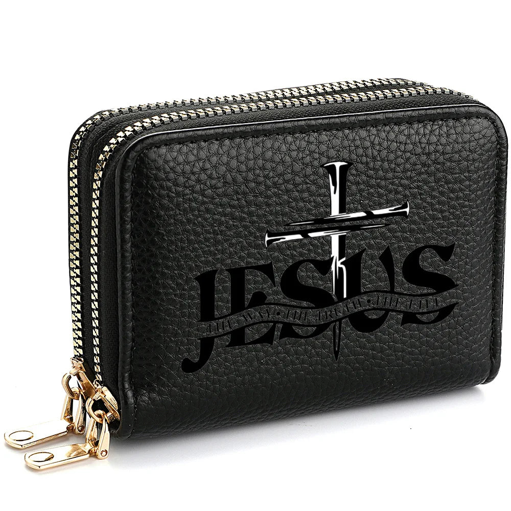 JESUS The Way The Truth The Life leather accordion wallet Collection