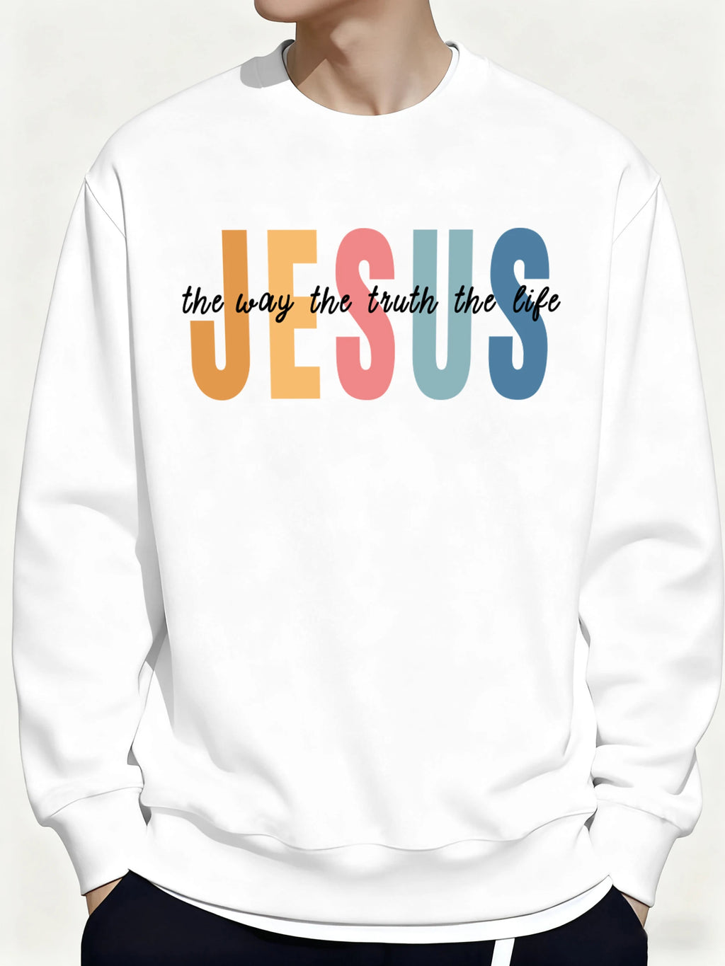 Jesus Color Letter Pullover Collection