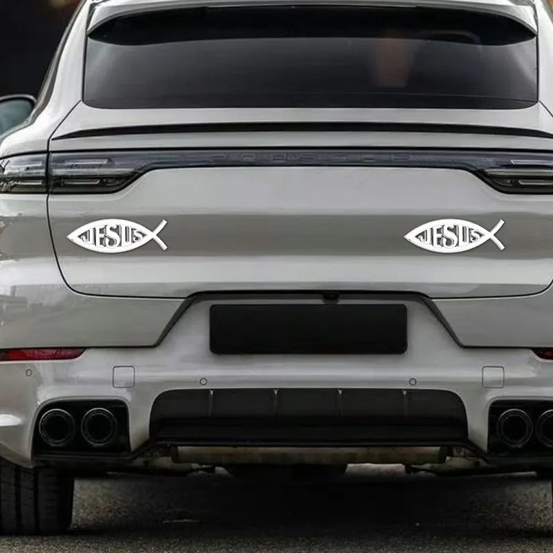 Chrome Ichthys Badge Emblem