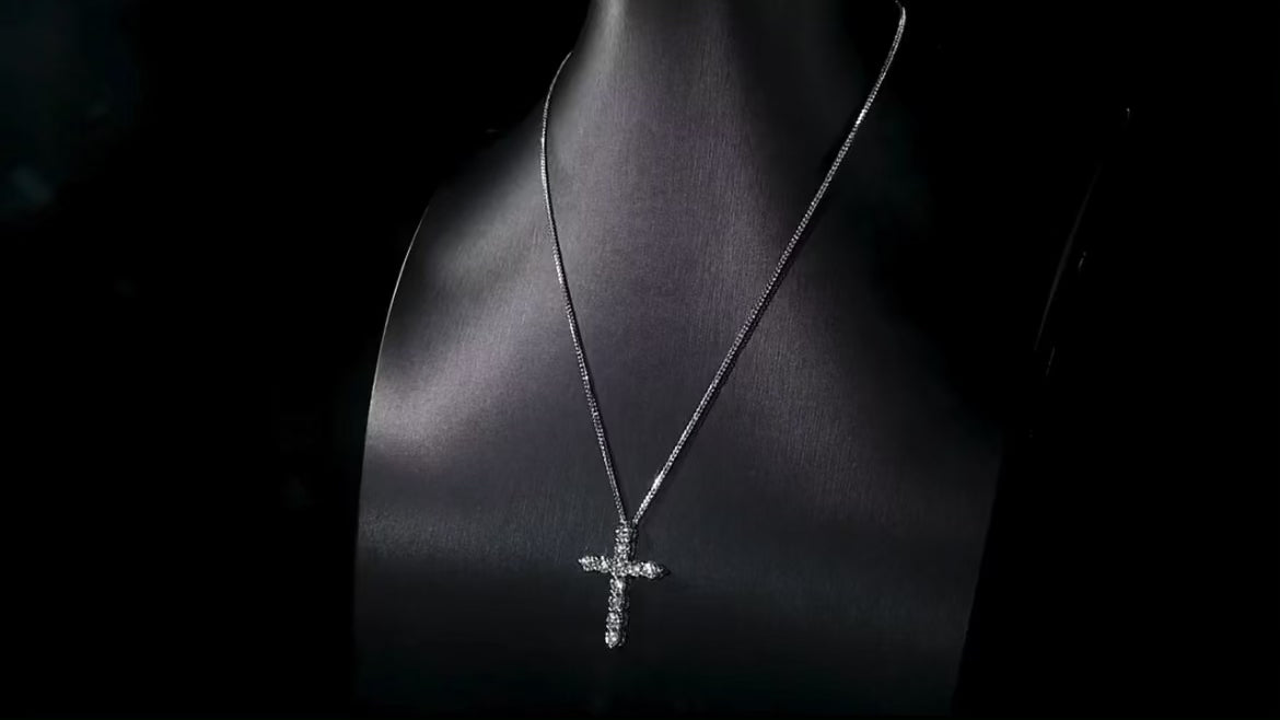 Moissanite Cross Pendant Necklace